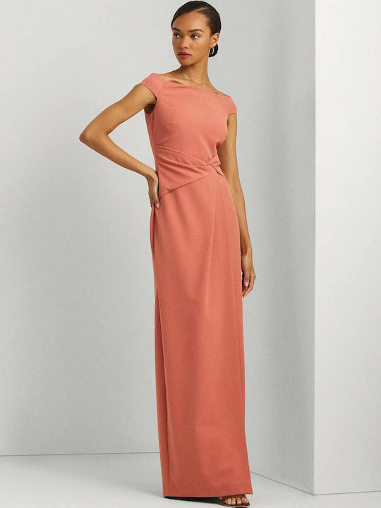 Ralph Lauren Maxi Φόρεμα για Γάμο / Βάπτιση Ροζ