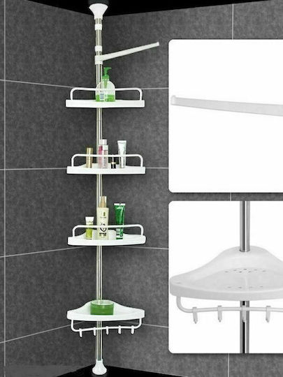 Corner Wall Mounted Bathroom Shelf Plastic Blue