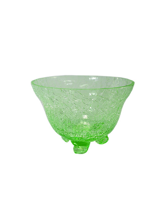 Gala Candle Holder Glass in Green Color 11x7.5x7.5cm 1pcs