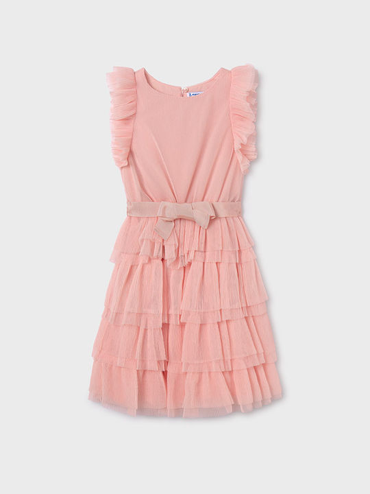 Mayoral Kids Dress Tulle Pink