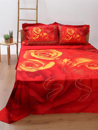 Sunshine Duvet Cover Set Cotton Queen with 2 Pillowcases 230x250 Satin Satin Embrime 280