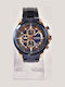 Curren Men's Watch Battery with Blue Metal Bracelet