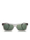 Faos Unisex Sunglasses with Gray Plastic Frame and Green Lens