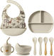 Queen Mother Silicone Feeding Set with Anti-Sli...