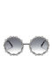 Bob Sdrunk Damen Sonnenbrille mit Mehrfarbig Metall Gestell und Gray Verlaufsfarbe Linse