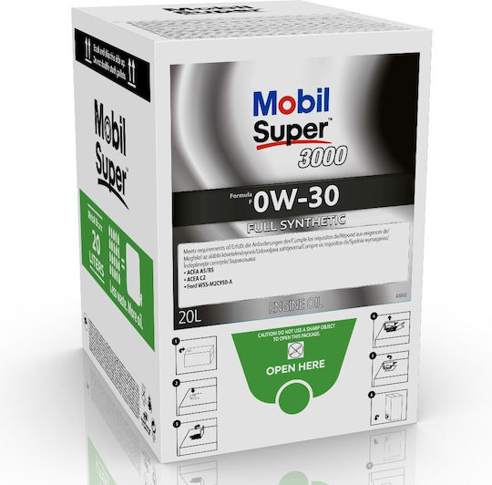 Mobil Super 3000 Formula F Λάδι Αυτοκινήτου 0W-30 20lt
