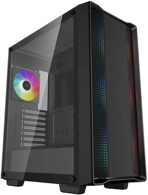 Deepcool CC560 ARGB v2 Gaming Midi Tower Κουτί Υπολογιστή με Πλαϊνό Παράθυρο Μαύρο