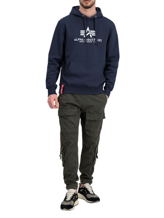 Alpha Industries Men's Sweatshirt with Pockets Navy Blue