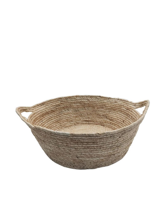 Decorative Basket Wicker with Handles 44x16cm Plastona