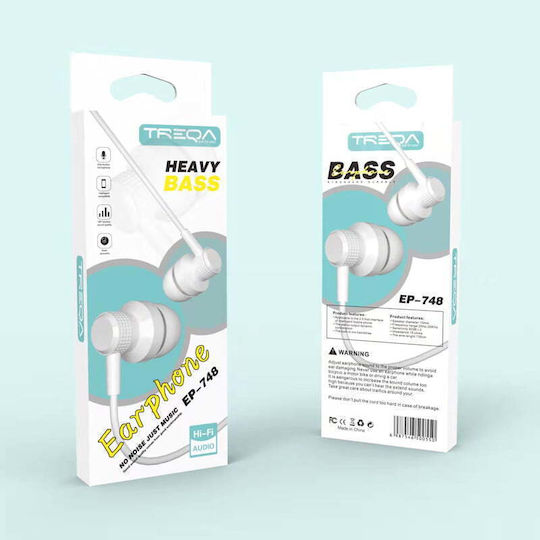 Treqa EP-748 Freisprecheinrichtung mit Stecker 3.5mm Weiß
