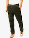 Reflex Trousers Chino in Loose Fit Dark Green Cord