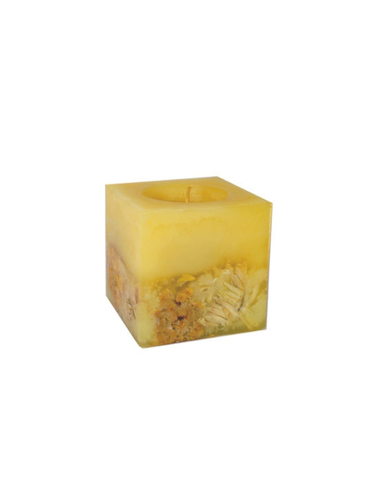 Gala Decorative Candle Yellow 1pcs