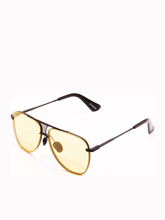 Olympus Sunglasses Ouranos Unisex Γυαλιά Ηλίου με Μαύρο Μεταλλικό Σκελετό και Κίτρινο Φακό 8594064340935