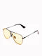 Olympus Sunglasses Ouranos Unisex Γυαλιά Ηλίου με Μαύρο Μεταλλικό Σκελετό και Κίτρινο Φακό 8594064340935