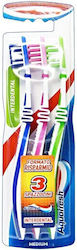 Aquafresh Flex Manual Toothbrush Medium 3pcs