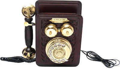 Kabelgebundenes Telefon Retro Braun 08-8013