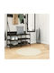 vidaXL Rug Round Cream