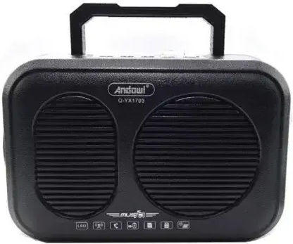 Andowl Q-YX1793 Tragbares Radio Solar mit Bluetooth und USB Schwarz