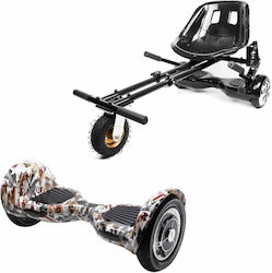 Smart Balance Wheel Off-Road Tattoo Hoverboard with 15km/h Max Speed and 15km Autonomy Multicolor with Seat