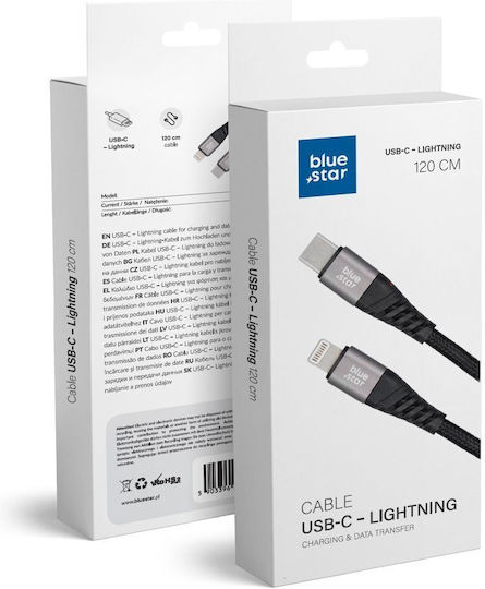 Blue Star Regular la Cablu Lightning 27W Negru 1.2m (594892)