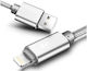 Joyroom Braided USB-A to Lightning Cable Ασημί 2m