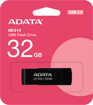 Adata UC310 32GB USB 3.2 Stick Μαύρο