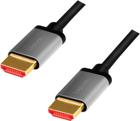 LogiLink HDMI 2.1 Ultra High Speed 48Gbps 4K 120Hz HDR VRR Cable HDMI Male - HDMI Male 2m Black