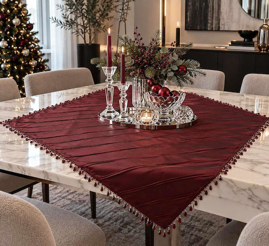 Linea Home Tischdecke Burgundisch 135x135cm