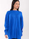 Doretta Women's Long Sleeve Sweater Polka Dot Blue