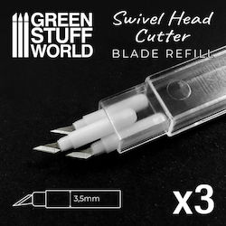 Green Stuff World Metal Swivelhead Refill Blades Spare blades Modeling Spare Parts for Professional Metal Cutter with Rotating Head x3