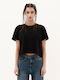 Women's Athletic Crop T-shirt Black