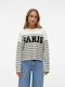 Vero Moda Women's Long Sleeve Sweater Ecru/Black