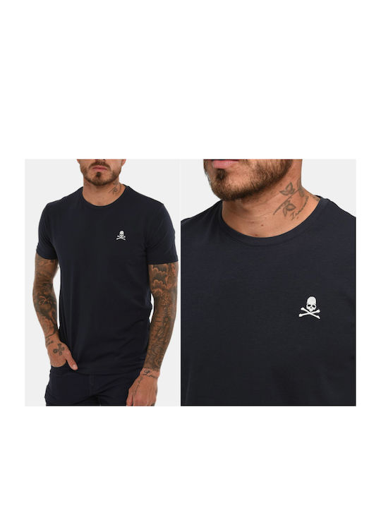 Philipp Plein Ανδρικό T-shirt Κοντομάνικο με Λαιμόκοψη Τύπου V Μαύρο