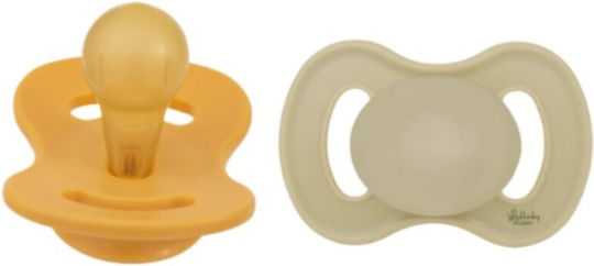 Lullaby Planet Pacifiers Rubber Daisy Yellow & Lake Green for 0-6 months 2pcs