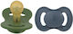 Lullaby Planet Pacifiers Rubber Forest Green & Flint Stone for 6+ months 2pcs