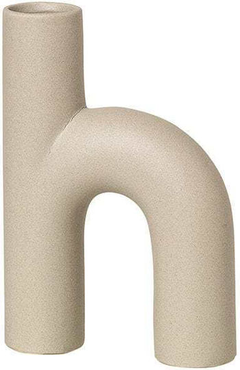 Broste Copenhagen Decorative Vase Ceramic Beige 13x4.5xH19cm
