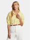 Ralph Lauren Langärmelig Damen Hemd Gelb