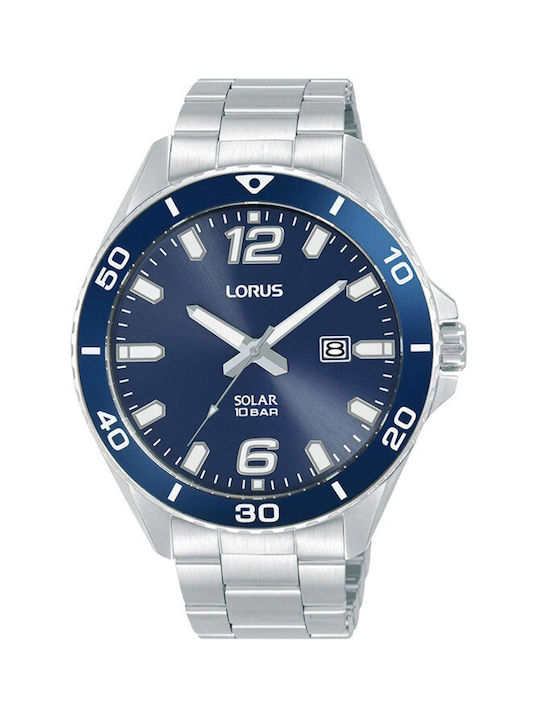 Lorus Sports Digital Uhr Solar mit Silber Metallarmband