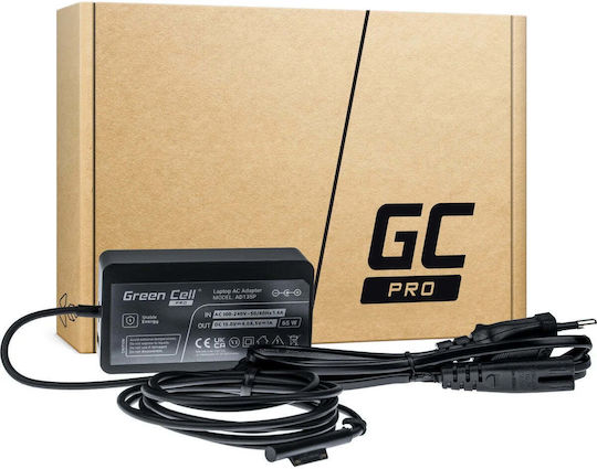 Green Cell Φορτιστής Laptop 65W 15V 4A για Microsoft