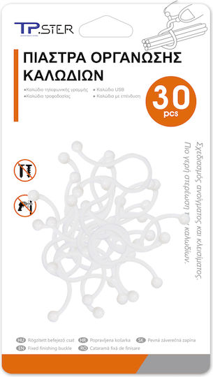 Tpster 32684 Clipsuri de Organizare a Cablurilor 30buc