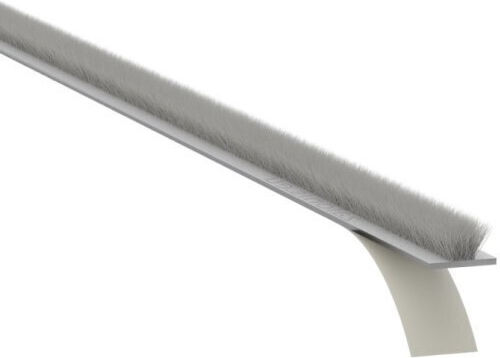 Terno Zugluftstopper Stange Tür mit Bürste in Gray Farbe 1.1cm