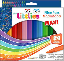 The Littlies Drawing Markers Thick Set 24 Colors (6 Packages)