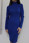 Sinell Mini Φόρεμα Ζιβάγκο Μπλε 6005
