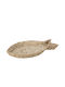Zaros Platou Decorativ Rotundă Wicker Bej 1buc 45x45buc