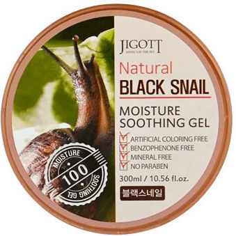 Jigott Natural Black Snail Moisturizing Gel Body for Dry/Very Dry Skin 300ml