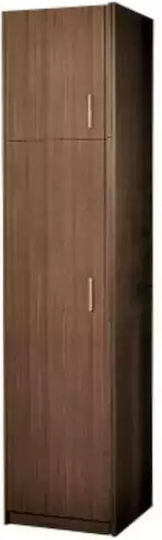 Ușă simplă Dulap de Haine cu Spațiu de Depozitare Nuci 50x48x180cm
