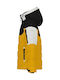 Kids Casual Short Windproof Hooded Jacket Yellow
