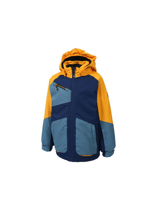 Color Kids Waterproof Kids Casual Jacket with Hood Blue