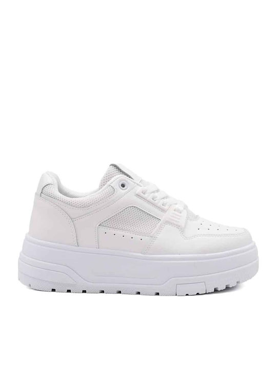 Γυναικεία Flatforms Sneakers Λευκά