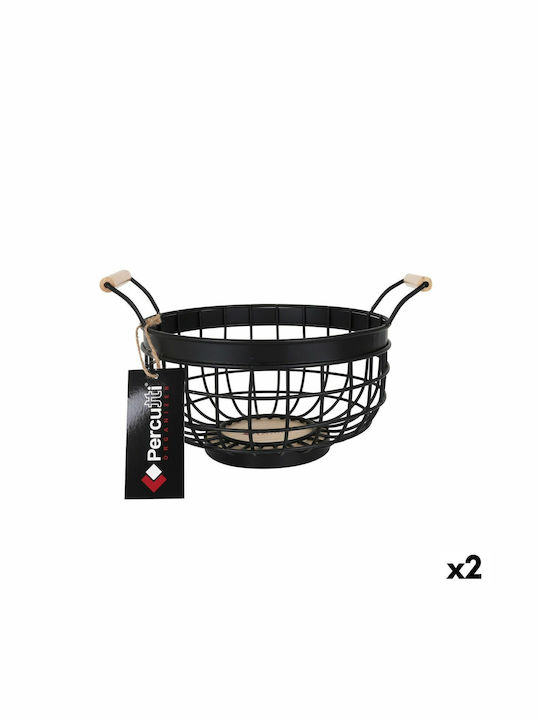 Percutti Fruit Bowl Metallic Black